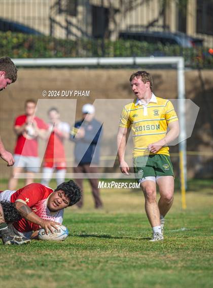 Thumbnail 3 in Edison VS Orange Lutheran photogallery.