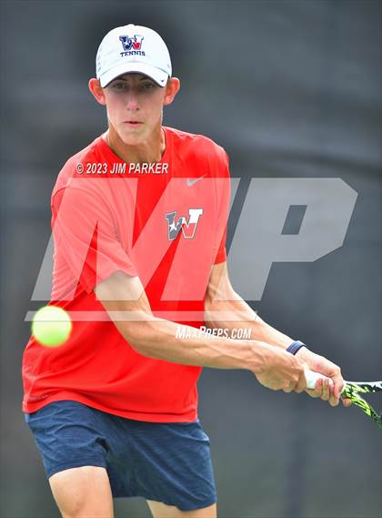 Thumbnail 2 in Kaufman vs Wimberly (UIL 4A Boys Team Tennis Finals) photogallery.