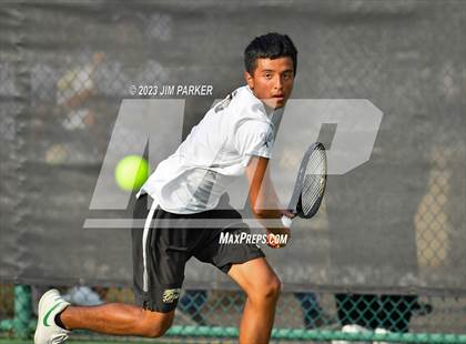 Thumbnail 3 in Kaufman vs Wimberly (UIL 4A Boys Team Tennis Finals) photogallery.