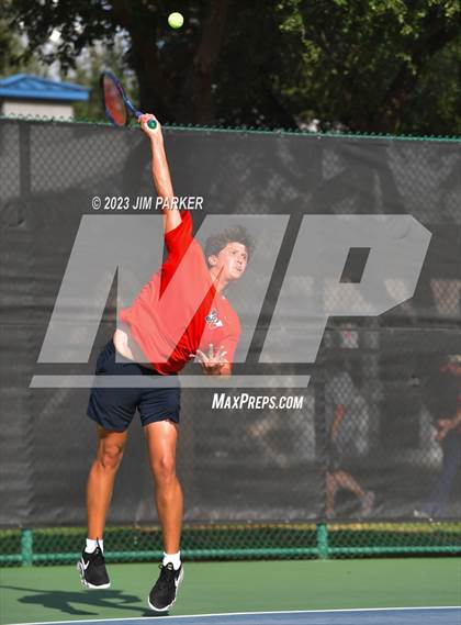 Thumbnail 2 in Kaufman vs Wimberly (UIL 4A Boys Team Tennis Finals) photogallery.