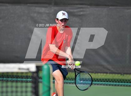 Thumbnail 2 in Kaufman vs Wimberly (UIL 4A Boys Team Tennis Finals) photogallery.
