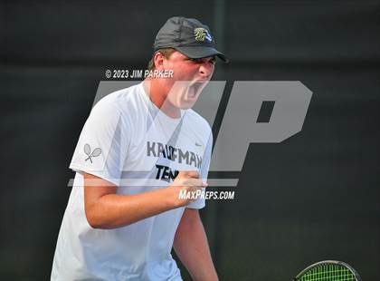 Thumbnail 1 in Kaufman vs Wimberly (UIL 4A Boys Team Tennis Finals) photogallery.
