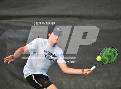 Thumbnail 3 in Kaufman vs Wimberly (UIL 4A Boys Team Tennis Finals) photogallery.