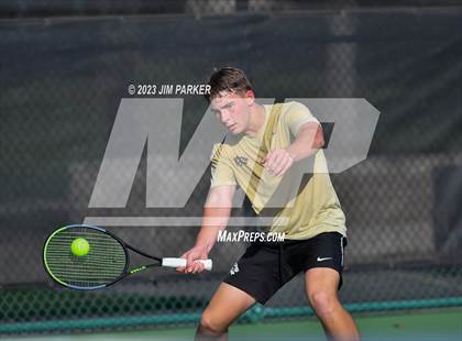 Thumbnail 2 in Kaufman vs Wimberly (UIL 4A Boys Team Tennis Finals) photogallery.