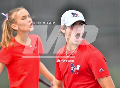 Thumbnail 3 in Kaufman vs Wimberly (UIL 4A Boys Team Tennis Finals) photogallery.