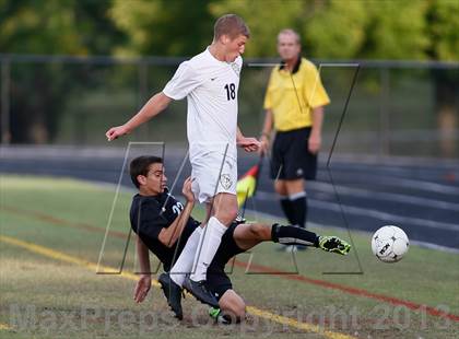 Thumbnail 3 in Washburn Rural vs St. James Academy (Gateway City Soccer Classic) photogallery.