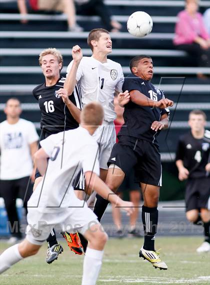 Thumbnail 1 in Washburn Rural vs St. James Academy (Gateway City Soccer Classic) photogallery.