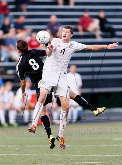 Thumbnail 3 in Washburn Rural vs St. James Academy (Gateway City Soccer Classic) photogallery.