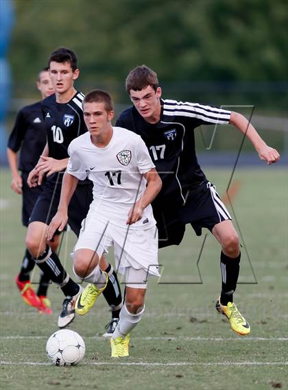 Thumbnail 2 in Washburn Rural vs St. James Academy (Gateway City Soccer Classic) photogallery.