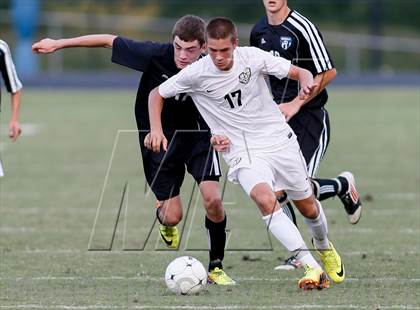 Thumbnail 1 in Washburn Rural vs St. James Academy (Gateway City Soccer Classic) photogallery.