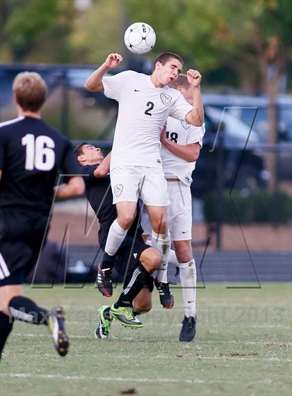 Thumbnail 2 in Washburn Rural vs St. James Academy (Gateway City Soccer Classic) photogallery.