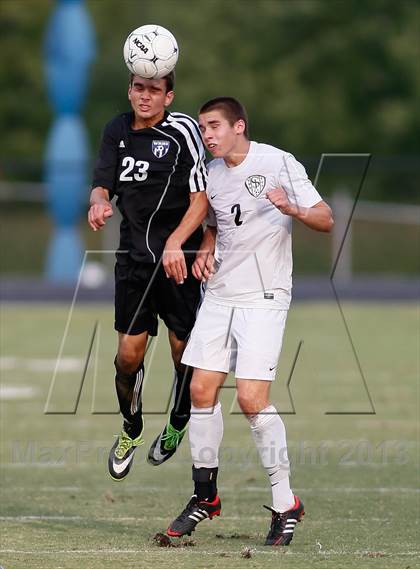 Thumbnail 3 in Washburn Rural vs St. James Academy (Gateway City Soccer Classic) photogallery.