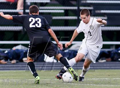 Thumbnail 3 in Washburn Rural vs St. James Academy (Gateway City Soccer Classic) photogallery.