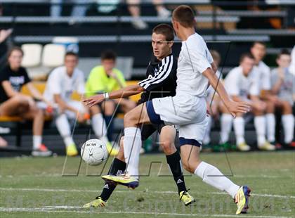 Thumbnail 1 in Washburn Rural vs St. James Academy (Gateway City Soccer Classic) photogallery.