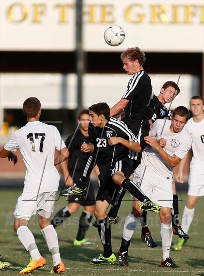 Thumbnail 1 in Washburn Rural vs St. James Academy (Gateway City Soccer Classic) photogallery.