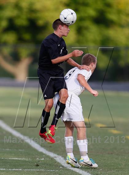 Thumbnail 2 in Washburn Rural vs St. James Academy (Gateway City Soccer Classic) photogallery.