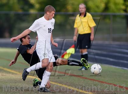 Thumbnail 2 in Washburn Rural vs St. James Academy (Gateway City Soccer Classic) photogallery.