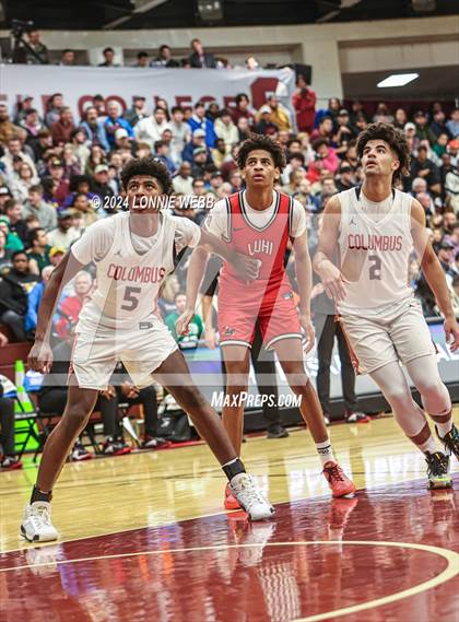 Thumbnail 1 in Long Island Lutheran vs. Christopher Columbus (Spalding Hoophall Classic) photogallery.