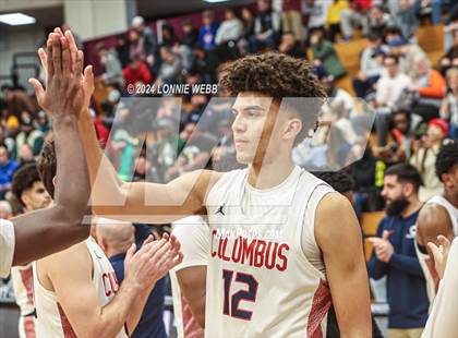 Thumbnail 2 in Long Island Lutheran vs. Christopher Columbus (Spalding Hoophall Classic) photogallery.
