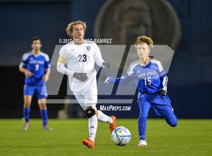 Thumbnail 3 in West Hills vs Granite Hills (Soccer at the Q) photogallery.