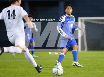 Thumbnail 2 in West Hills vs Granite Hills (Soccer at the Q) photogallery.