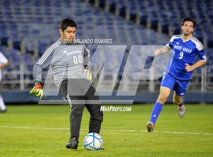 Thumbnail 3 in West Hills vs Granite Hills (Soccer at the Q) photogallery.