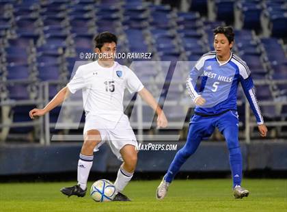 Thumbnail 1 in West Hills vs Granite Hills (Soccer at the Q) photogallery.