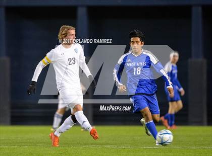 Thumbnail 2 in West Hills vs Granite Hills (Soccer at the Q) photogallery.