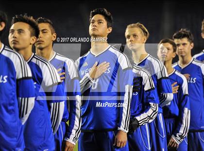 Thumbnail 1 in West Hills vs Granite Hills (Soccer at the Q) photogallery.