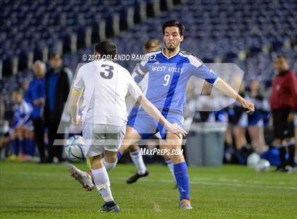 Thumbnail 3 in West Hills vs Granite Hills (Soccer at the Q) photogallery.