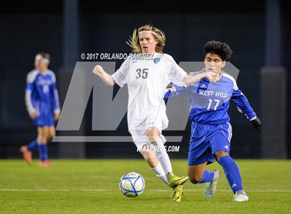 Thumbnail 3 in West Hills vs Granite Hills (Soccer at the Q) photogallery.