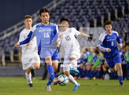 Thumbnail 3 in West Hills vs Granite Hills (Soccer at the Q) photogallery.