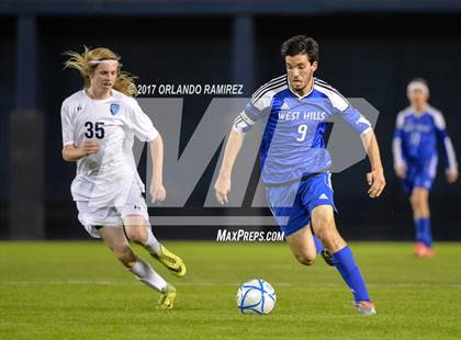 Thumbnail 2 in West Hills vs Granite Hills (Soccer at the Q) photogallery.