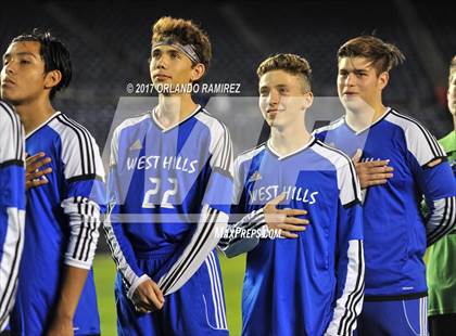 Thumbnail 2 in West Hills vs Granite Hills (Soccer at the Q) photogallery.