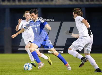 Thumbnail 3 in West Hills vs Granite Hills (Soccer at the Q) photogallery.
