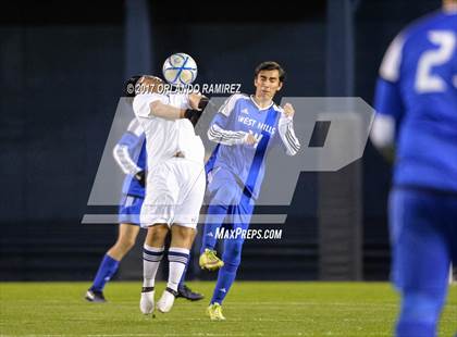 Thumbnail 2 in West Hills vs Granite Hills (Soccer at the Q) photogallery.