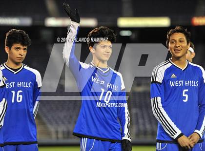Thumbnail 2 in West Hills vs Granite Hills (Soccer at the Q) photogallery.