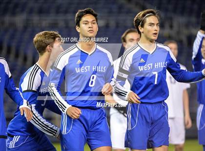 Thumbnail 2 in West Hills vs Granite Hills (Soccer at the Q) photogallery.