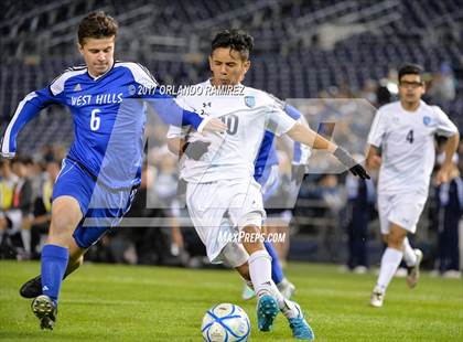 Thumbnail 3 in West Hills vs Granite Hills (Soccer at the Q) photogallery.