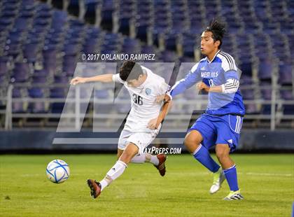 Thumbnail 3 in West Hills vs Granite Hills (Soccer at the Q) photogallery.