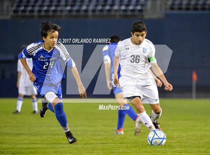 Thumbnail 2 in West Hills vs Granite Hills (Soccer at the Q) photogallery.