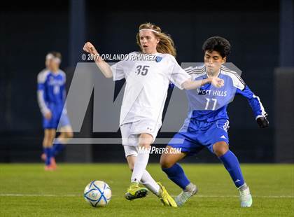Thumbnail 1 in West Hills vs Granite Hills (Soccer at the Q) photogallery.
