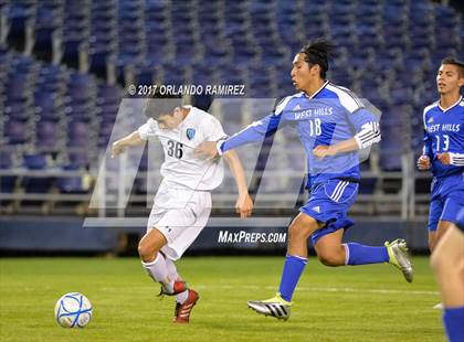 Thumbnail 2 in West Hills vs Granite Hills (Soccer at the Q) photogallery.