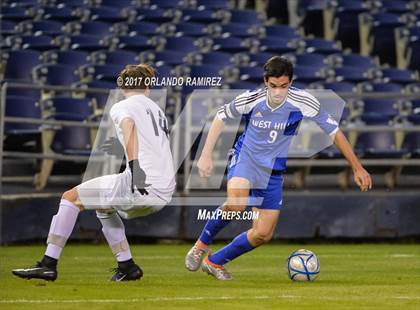 Thumbnail 2 in West Hills vs Granite Hills (Soccer at the Q) photogallery.