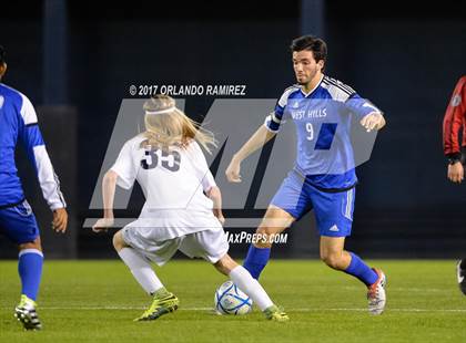 Thumbnail 2 in West Hills vs Granite Hills (Soccer at the Q) photogallery.