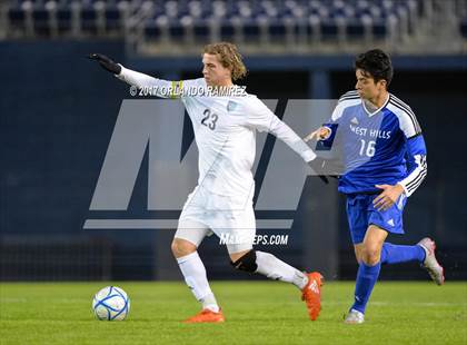 Thumbnail 3 in West Hills vs Granite Hills (Soccer at the Q) photogallery.