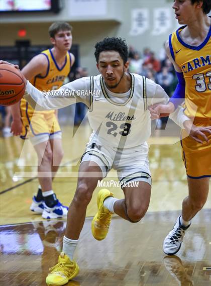 Thumbnail 1 in Noblesville vs Carmel (IHSAA 4A Sectional Semi Final Playoff) photogallery.