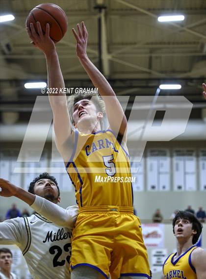 Thumbnail 2 in Noblesville vs Carmel (IHSAA 4A Sectional Semi Final Playoff) photogallery.