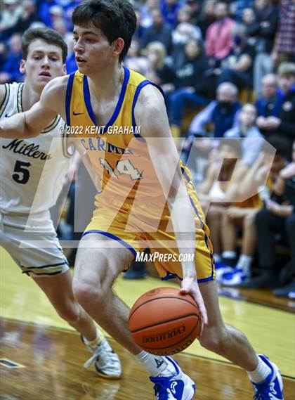 Thumbnail 3 in Noblesville vs Carmel (IHSAA 4A Sectional Semi Final Playoff) photogallery.