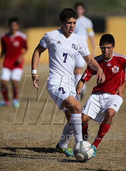 Thumbnail 1 in Rincon vs. Sahuaro (Chris Maier Soccer Tournament) photogallery.